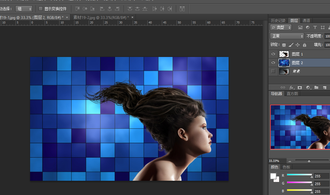 photoshop cs6 实例之用调整边缘扣取美女头发
