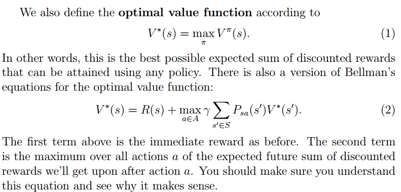 opitmal value function