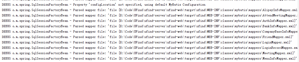 MyBatis异常-Property 'configLocation' not specified, using default MyBatis Configuration