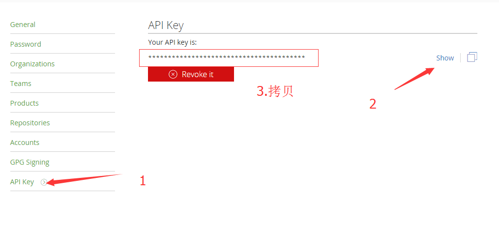 按照提示获取API Key