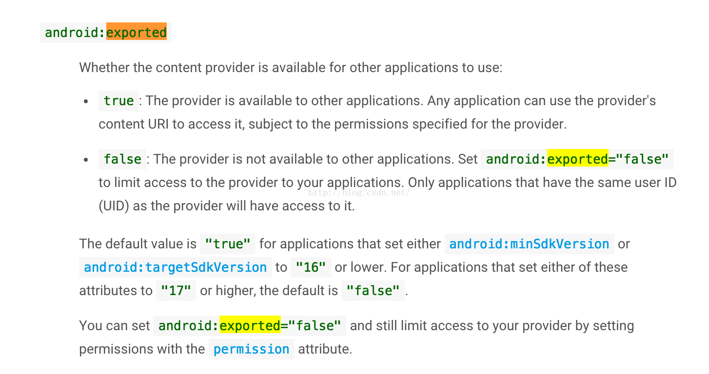 关于Android应用本地拒绝服务漏洞和android:exported属性