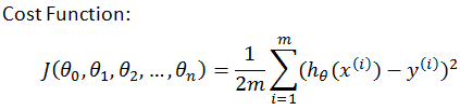多元线性回归代价函数