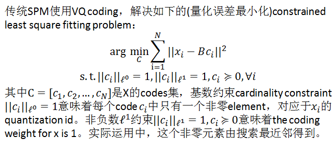 Coding descriptors in VQ