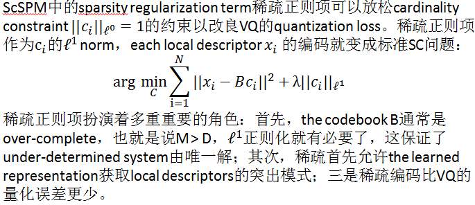 Coding descriptors in ScSPM