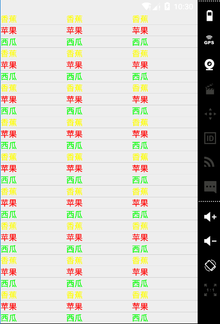 此处为最简单的listview应用