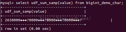 计算机生成了可选文字:mysql> select from btgtnt_demo_char; 1 row in set (0.00 sec) 