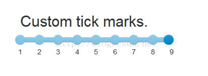 bootstrap实现slider的刻度