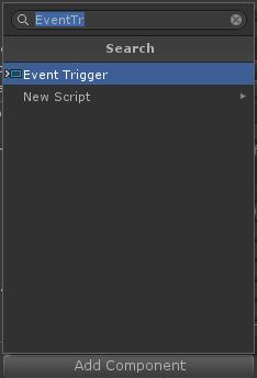 添加<code>EventTrigger</code>的组件