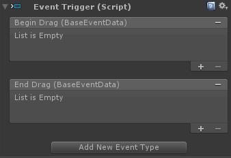 添加两个事件-BeginDrag和EndDrag