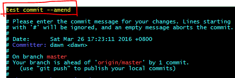 git commit --amend修改msg