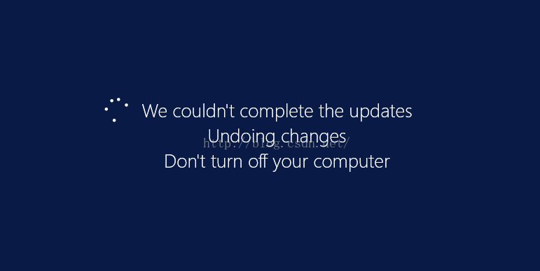 Machine generated alternative text:We couldn't complete the updates Undoing changes Don't turn Off your computer 