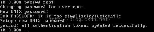 Linux下修改root密码说明