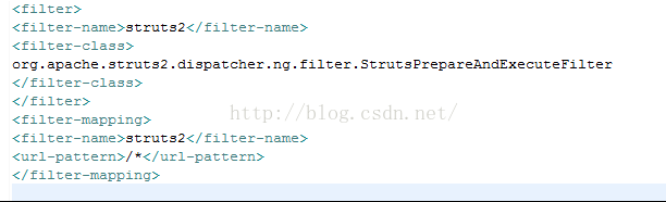 计算机生成了可选文字: < fi Iter>  org . apache . struts2 . dispatcher . ng . fi Iter . StrutsPrepareAndExecuteFiIter  < / fi Iter>  <urI —pattern> 