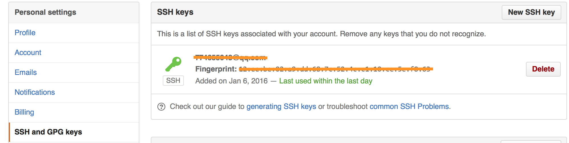 SSH and GPG keys