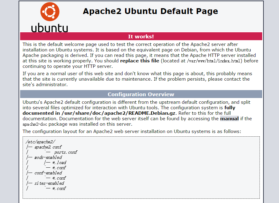 apache安装成功界面