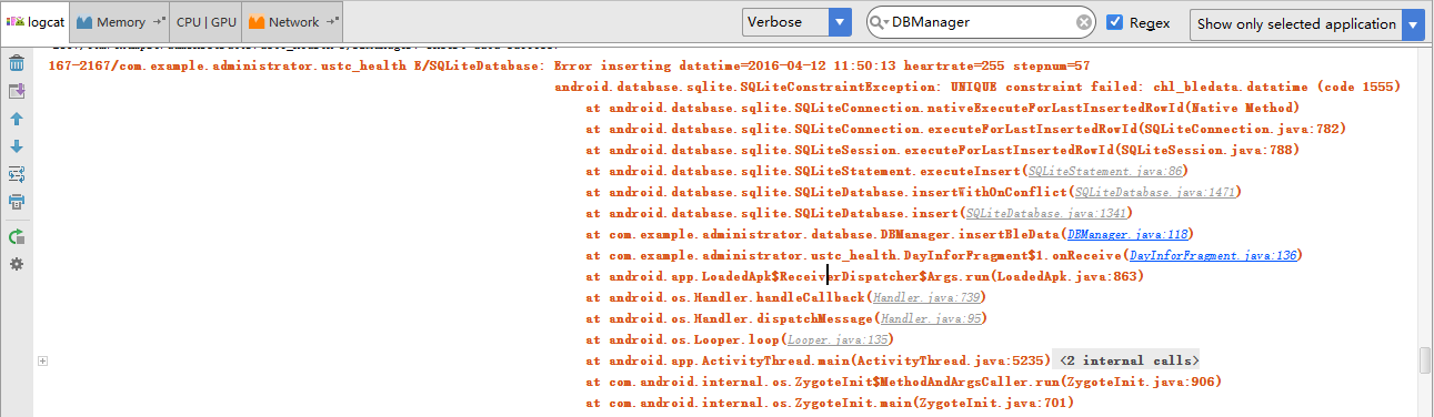 Androidandroid.database.sqlite.SQLiteConstraintExceptionUNIQUE
