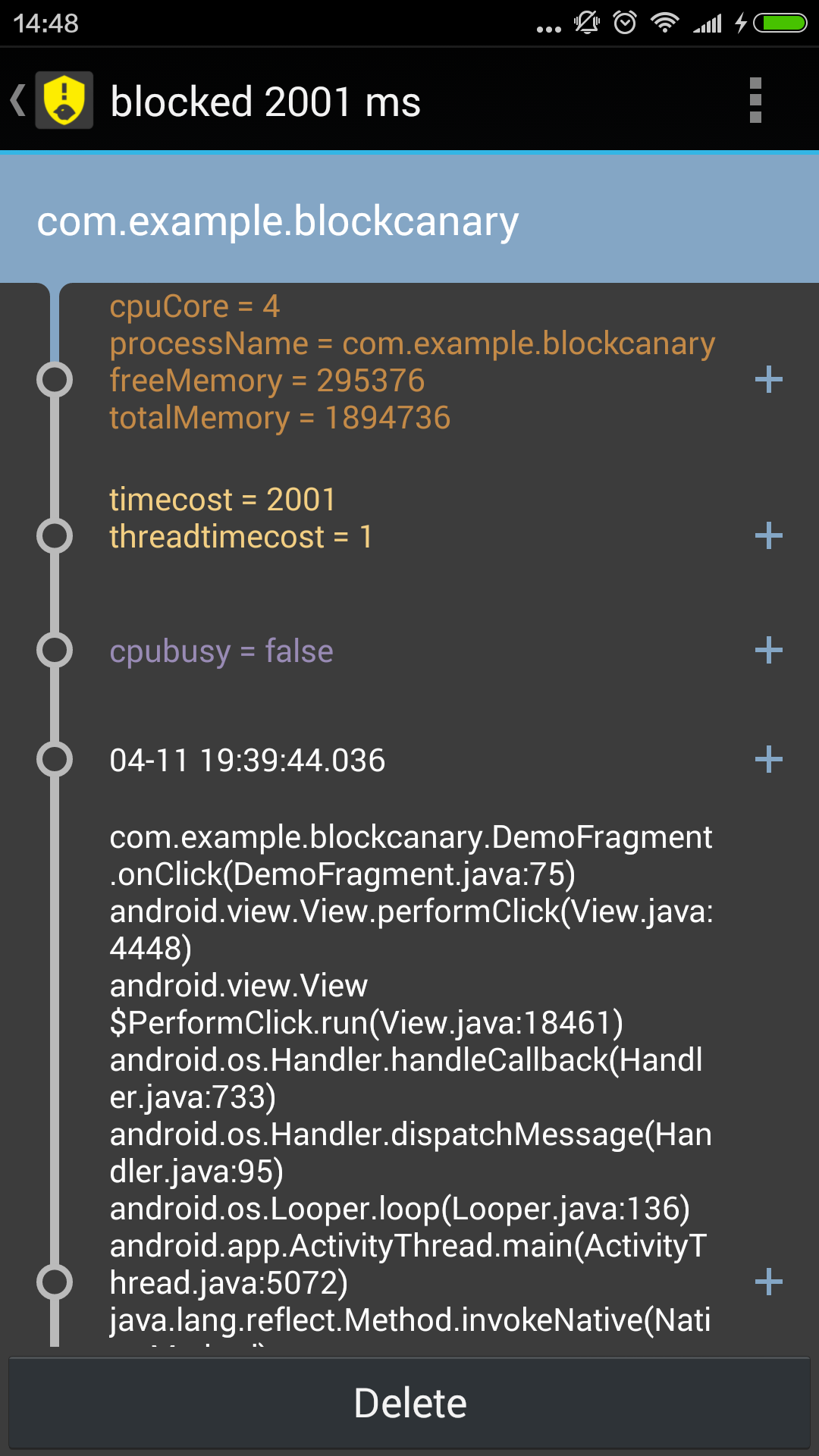 BlockCanary分析android卡顿