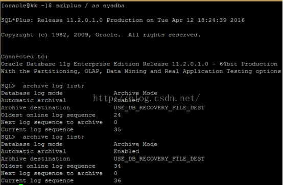 ORACLE 11G 之DATAGUARD搭建物理standby