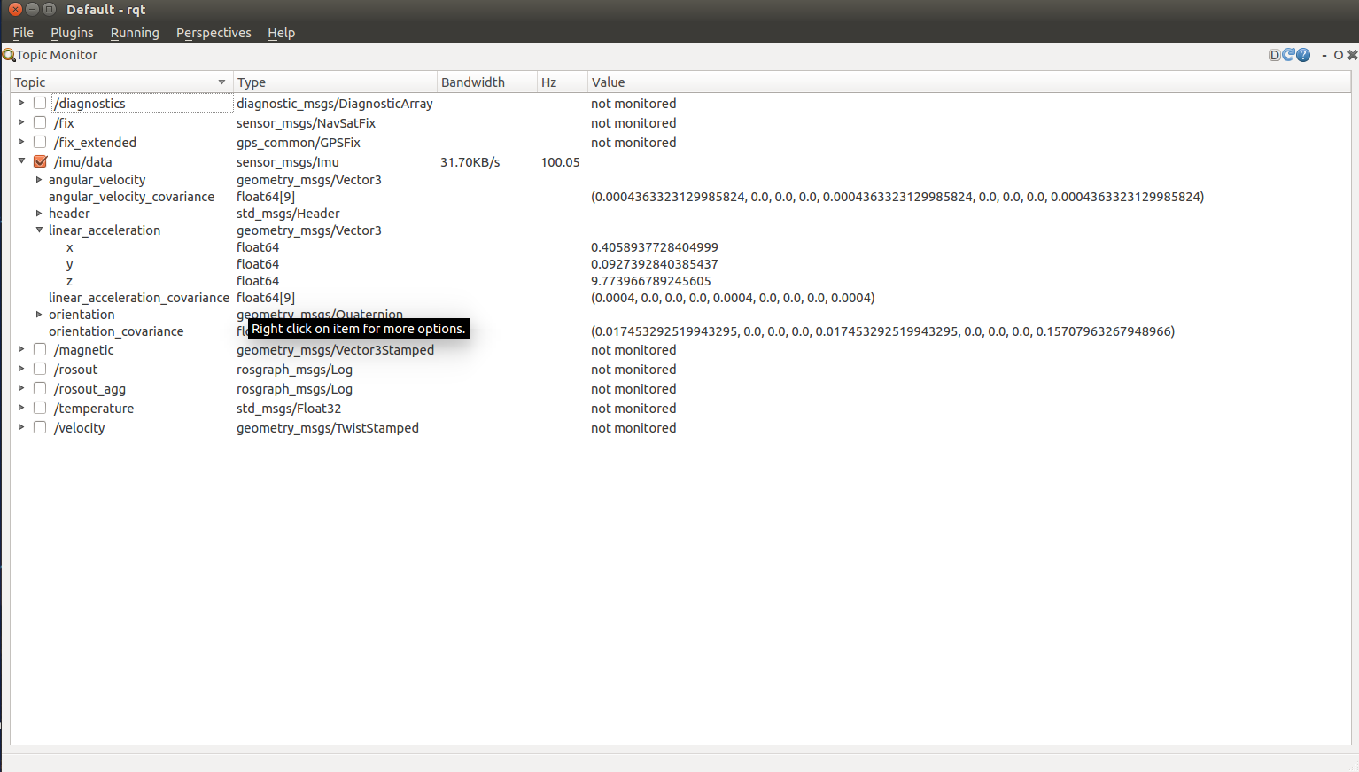 Ubuntu下使用MTI（IMU）