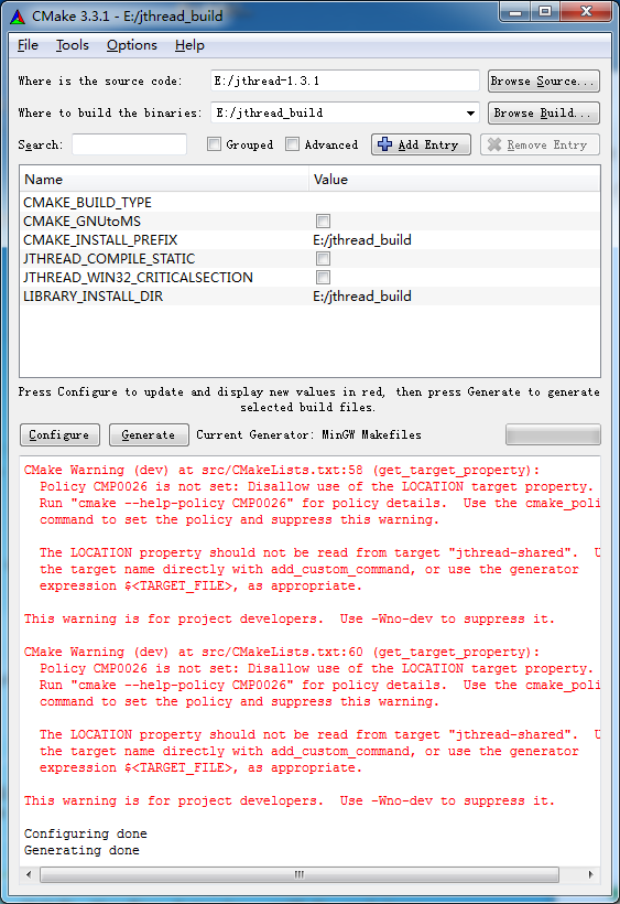 Windows 7（Win7）下Visual Studio 2012（VS2012）编译jrtplib与MinGW编译jrtplib