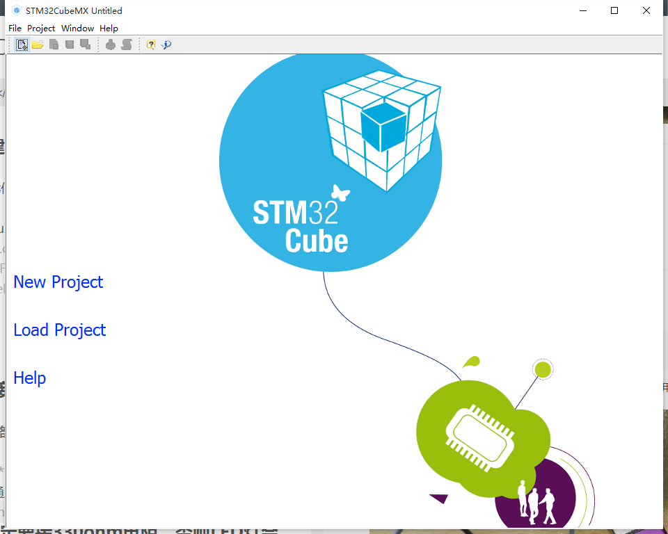 CubeMX的启动界面