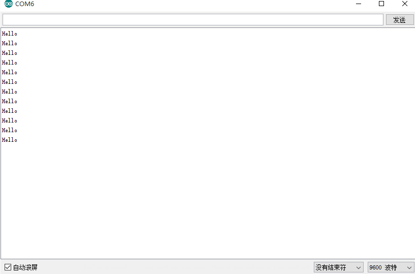 arduino的串口监视器com6的观察结果