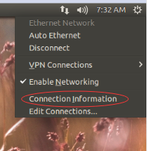 3).点击connection information