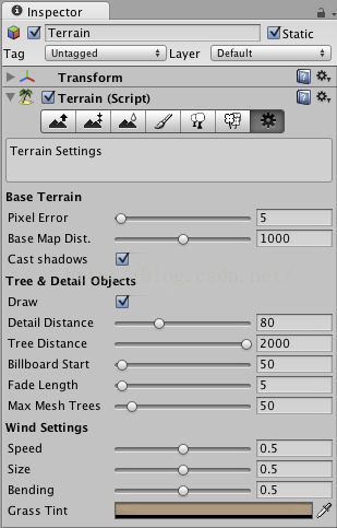 Terrain Settings