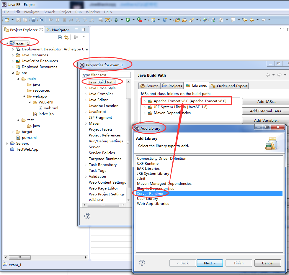 The superclass javax.servlet.http.HttpServlet was not found on the Java Build