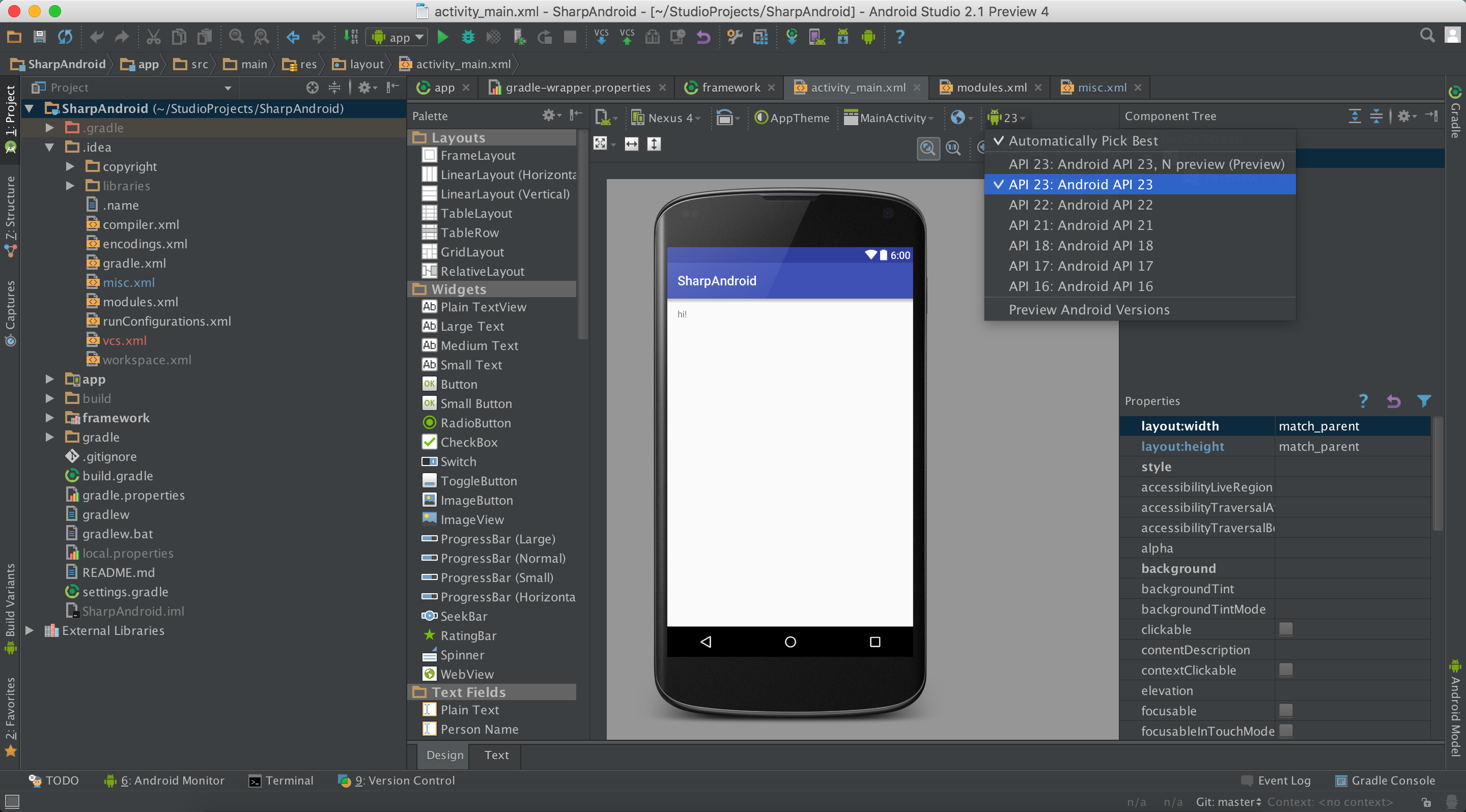Android N requires the IDE to be running with Java 1.8 or later