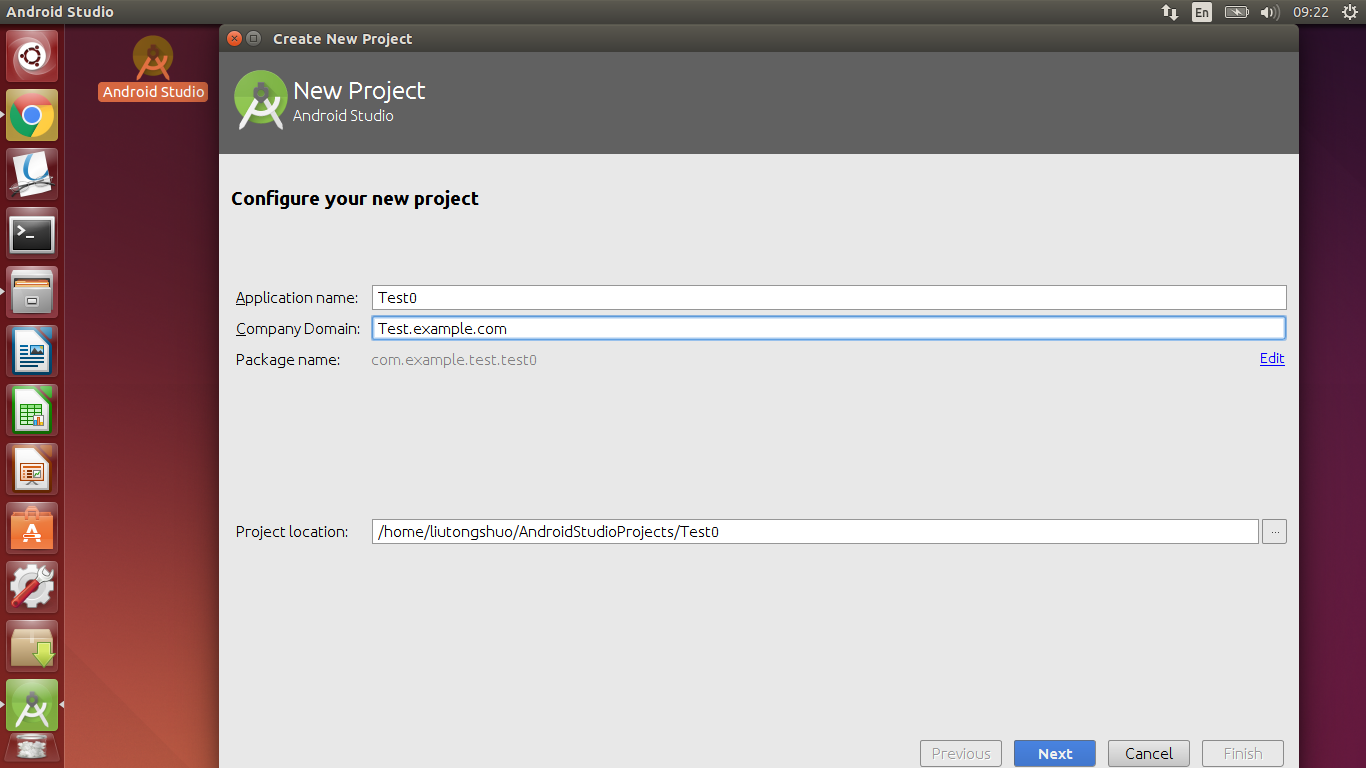 Start a new Android Studio Project