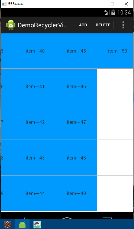 横向GridView