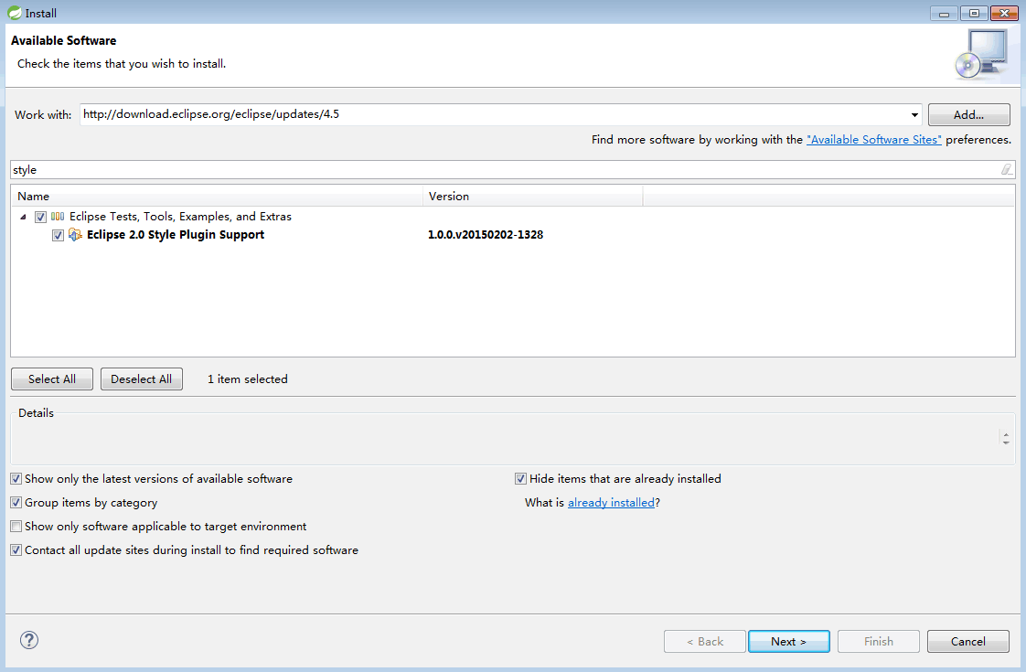 eclipse 2.0 style plugin support