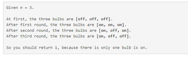 leetcode-319. Bulb Switcher