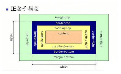 IE盒子模型圖片