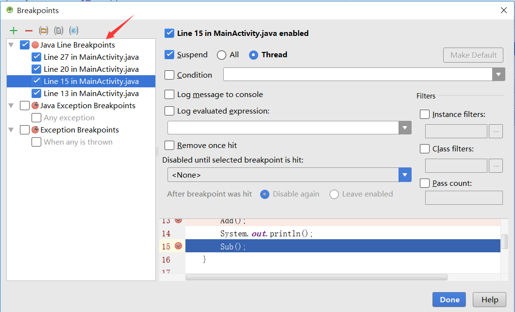 View BreakPoints