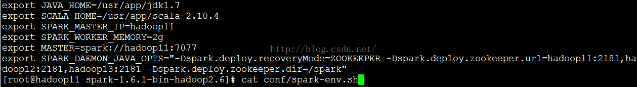 Spark1.6.1集群环境搭建——Standalone模式HA