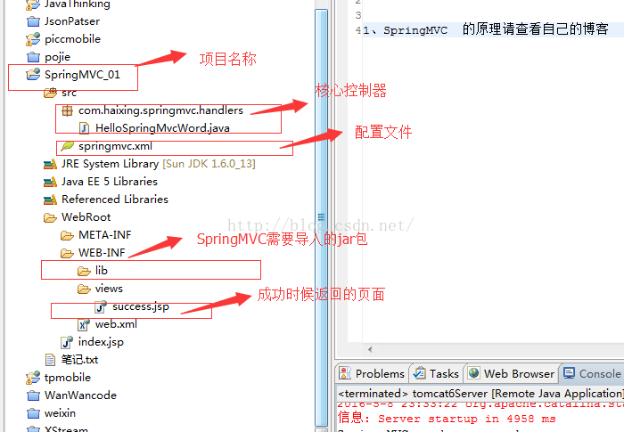 SpringMVC的第一个案例   Helloword   步骤