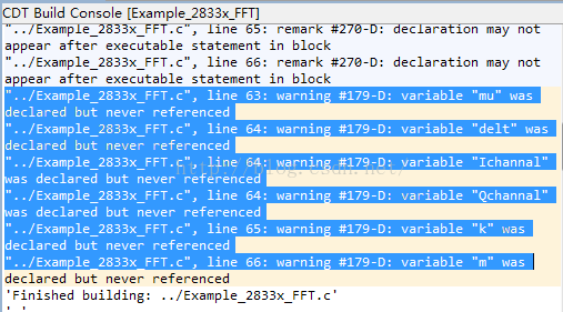 
			
				warning #179-D:variable "XXX" was declared but never referenced			