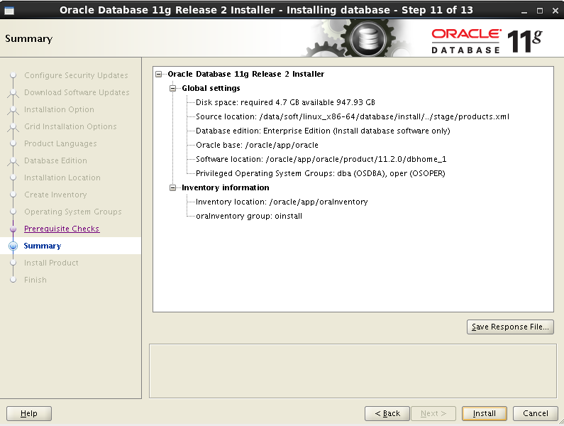 oracle11g 最终版本11.2.0.4安装详细过程