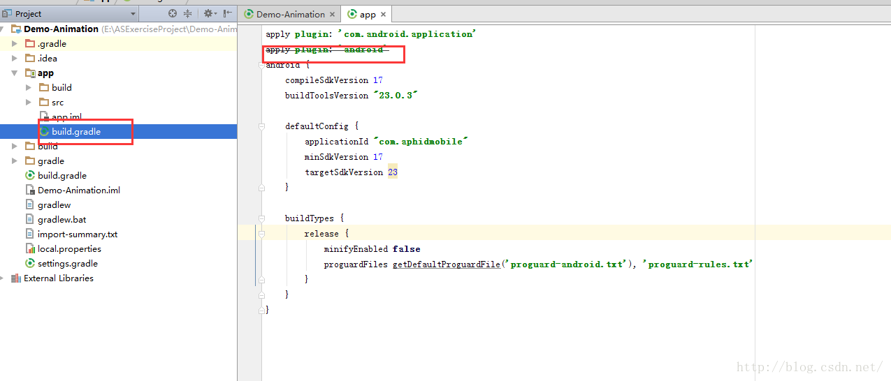 gradle dsl method not found : 'android()'