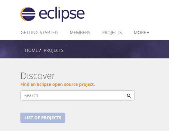打开Eclipse官网，点击project