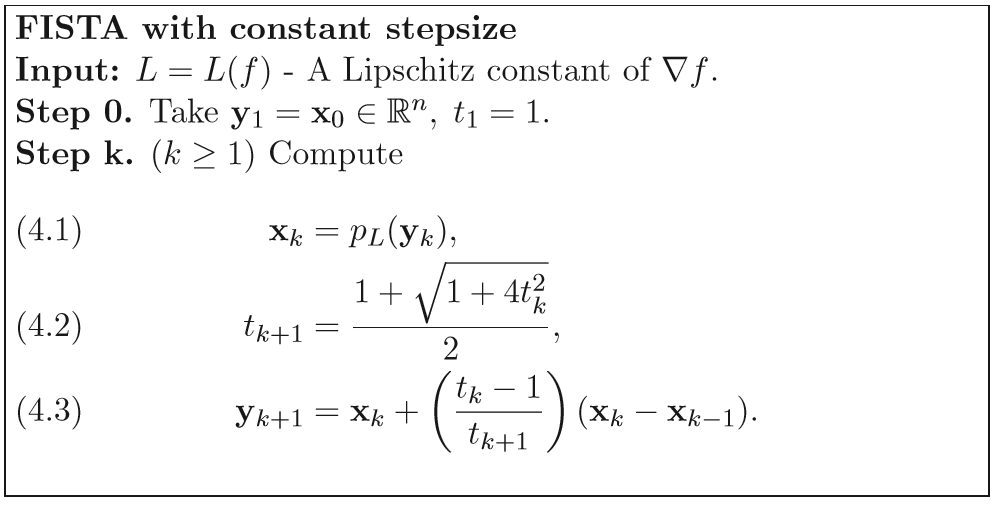 algo_FISTA(fast shrinkage-thresholding algorithm)