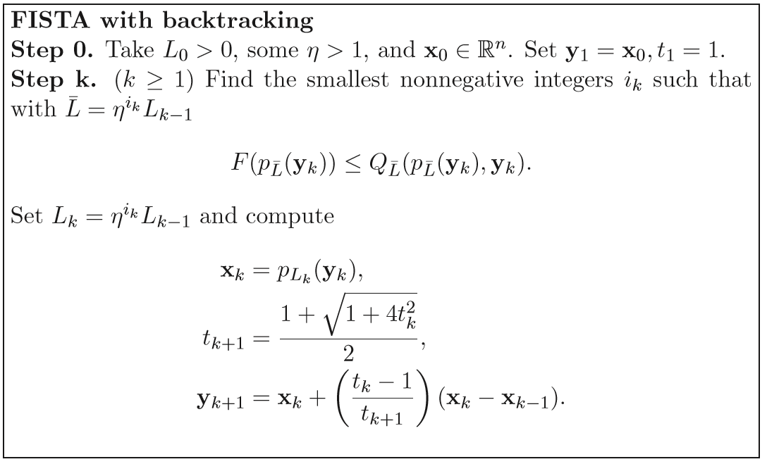 algo_FISTA(fast shrinkage-thresholding algorithm)