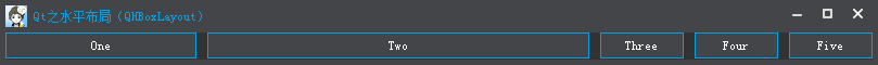 Qt之水平/垂直布局（QBoxLayout、QHBoxLayout、QVBoxLayout）