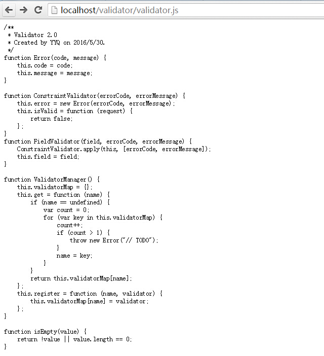 
			
				使用Validator做SpringMVC的验证框架 - Validator前端验证			