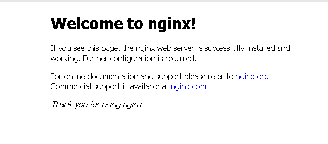nginx启动成功页面