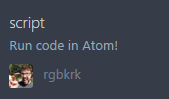 run code in atom!