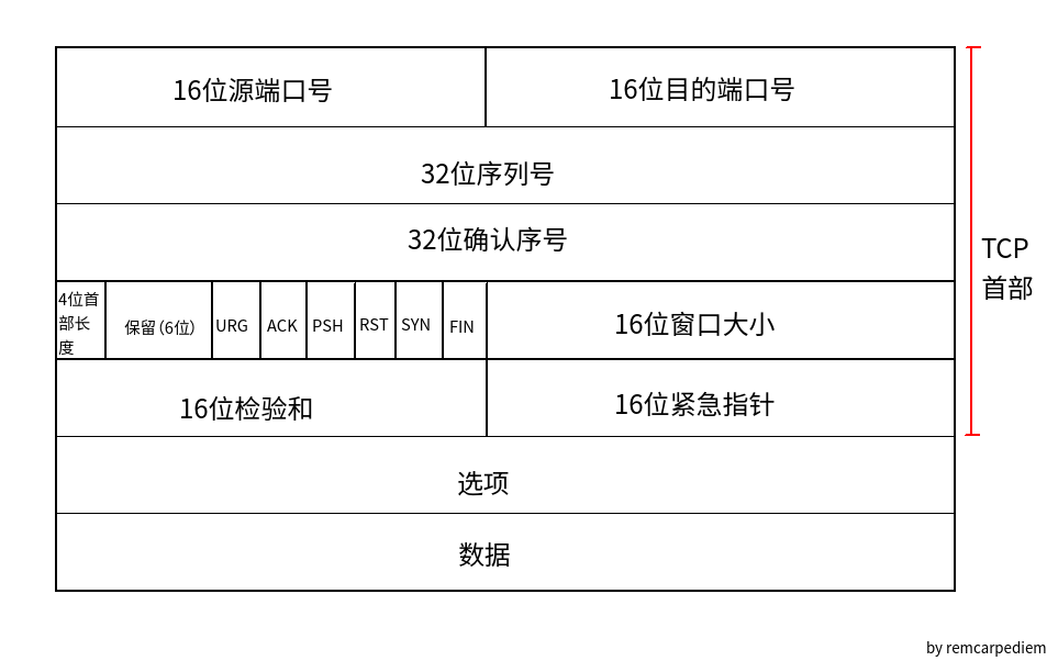 TCP首部结构