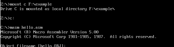3.masm hello.asm